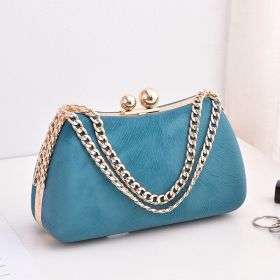 Chain Handbags Fashion Luxury Dress Party Dinner Bags For Women Crossbody Shoulder Bag (Color: Blue)