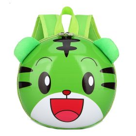 Children's Backpack Kindergarten Boys And Girls Baby Hard Shell Cute Cartoon Animals (Color: Green)