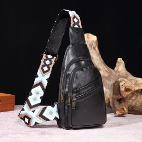 European And American Retro Casual Solid Color Women's Cross-body Bag (Color: Black)