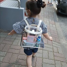 Children's Street Shooting Outdoor Snack Toy Transparent Bag (Color: Beige)