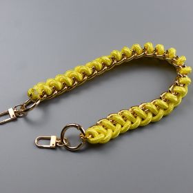 Women's Bag Woven Bag With 40cm Short With Buckle Can Be Mobile Phone Charm (Option: Old Version Yellow-40cm)
