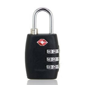 Tourism Luggage Zipper Lock Plastic TSA Code Lock (Color: Black)