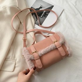 Plush Women's Crossbody Handbag Fashion (Color: Pink)