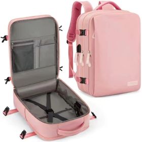 Water Repellent Travel Business Travel Luggage Backpack (Color: Pink)