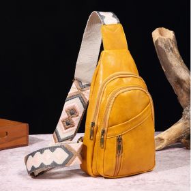European And American Ladies Casual Fashion Retro Chest Bag (Option: PG808 Yellow)