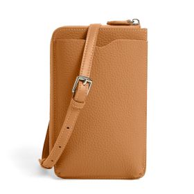 Women's Mini Genuine Leather Phone Crossbody Shoulder Bag (Option: Caramel Color)