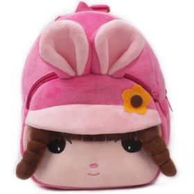 Children's Schoolbag Plush Toy Backpack (Option: Rose Gold)