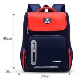 Primary School Sudents Backpack 6-12 Year Kids Schoolbag (Option: Red-L)