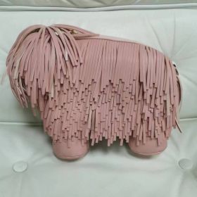 Pine Lion Dog Shepherd Tassel Bag (Color: Pink)
