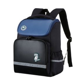 Portable Burden Alleviation Breathable Children's Backpack (Option: Black-large)