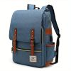 1pc Vintage Nylon Laptop Backpack With USB Charging Port, Slim Tear Resistant Business Backpack For Travel, College, School, Casual Daypack For Men, W