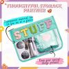 Chenille Letter Clear Bag Purse Multi-purpose Transparent Waterproof Stuff Makeup Tote Bag;  2 Pack Stuff Pouch Varsity Letter Cosmetic Bag;  Toiletry