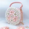 Mini Crossbody Bag Girls Purse Pearl Flower Shoulder Handbags with Chain