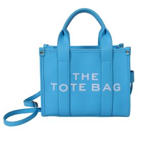 Fashion Design Handbags For Women 2022 New Tote Hobo Bags Letter Casual Square Shoulder Bags Leather Crossbody Bags Zipper Open (Color: Blue, size: One Size)