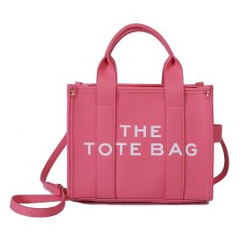Fashion Design Handbags For Women 2022 New Tote Hobo Bags Letter Casual Square Shoulder Bags Leather Crossbody Bags Zipper Open (Color: Pink, size: One Size)
