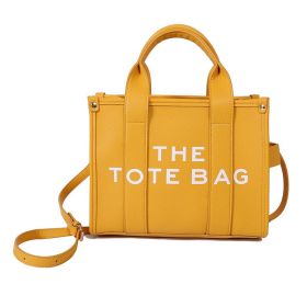 Fashion Design Handbags For Women 2022 New Tote Hobo Bags Letter Casual Square Shoulder Bags Leather Crossbody Bags Zipper Open (Color: Yellow, size: One Size)