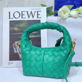 New Fashion Weave Handbags For Women Bucket Tote Bags Soft Leather Zipper Shoulder Message Bags Candy Color Big Crossbody Bags (Color: Light Green, size: 18x16x20cm)