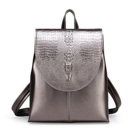 Women's Backpack Purses Multipurpose Design Handbags and Shoulder Bag PU Leather Travel bag (Color: Gold)