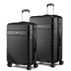 Mykonos Luggage Set-Extra Large and Large - 2 pieces (Material: Polycarbonate, Color: Black)