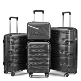 Luggage 4 Piece Sets(14/20/24/28), Hard Shell Lightweight TSA Lock Carry on Expandable Suitcase with Spinner Wheels Travel Set for Men Women (Color: as Pic)