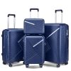 Luggage Sets 4 Piece(14/20/24/28), Expandable Lightweight Suitcase with 4 Double 360 Degrees Mute Spinner Wheels PP Materials Durable TSA Lock Travel