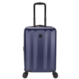 Hardside Carry On Spinner Suitcase (Color: Navy Peony)