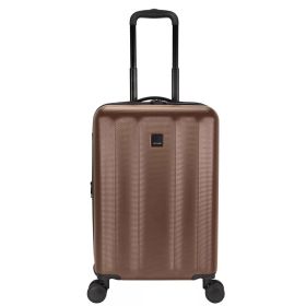 Hardside Carry On Spinner Suitcase (Color: Brandy Brown)