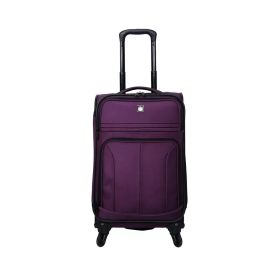 Softside Carry On Spinner Suitcase (Color: Purple)