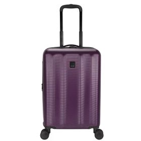 Hardside Carry On Spinner Suitcase (Color: Dark Purple)