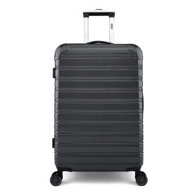 Hardside Fibertech Luggage 24" Checked Luggage, Black (Color: Black)
