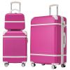 Hardshell Luggage Sets 3 Pieces 20"+28" Luggages and Cosmetic Case Spinner Suitcase with TSA Lock Lightweight