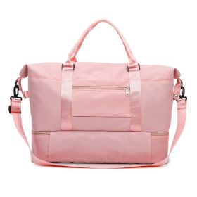 New Large Capacity Travel Oxford Cloth Portable Folding Multifunctional Travel Bag (Option: Light pink)
