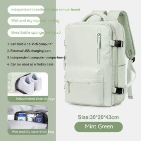 Large Capacity Multifunctional Travel Waterproof Mummy Backpack (Option: 2211 Mint Green)