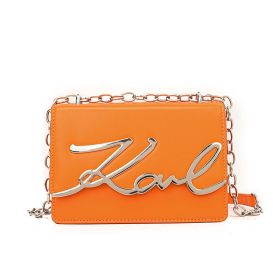 Fashionable All-match Shoulder Crossbody Small Square Bag (Option: Orange-19X13X7cm)