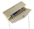 Evening Clutchbag Womens Pleated Crystal-Studded Satin Handbag Party Handbag
