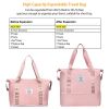 35L Shoulder Travel Duffle Bag Folding Carry On Overnight Weekender Bag with Luggage Sleeve Waterproof Expandable Gym Tote Bag