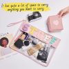 Chenille Letter Clear Bag Purse Multi-purpose Transparent Waterproof Stuff Makeup Tote Bag;  2 Pack Stuff Pouch Varsity Letter Cosmetic Bag;  Toiletry