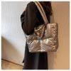 Winter Lightweight Tote Bag Fashion Filled Cotton One Shoulder Women's Bag Puffer Shoulder Bag Pillow Shopper Bag