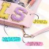 Chenille Letter Clear Bag Purse Multi-purpose Transparent Waterproof Stuff Makeup Tote Bag;  2 Pack Stuff Pouch Varsity Letter Cosmetic Bag;  Toiletry