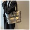 Winter Lightweight Tote Bag Fashion Filled Cotton One Shoulder Women's Bag Puffer Shoulder Bag Pillow Shopper Bag