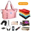 35L Shoulder Travel Duffle Bag Folding Carry On Overnight Weekender Bag with Luggage Sleeve Waterproof Expandable Gym Tote Bag