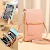 Women Bags Touch Screen Mobile Phone Bag Leather Wallets Handbag Mini Strap Crossbody Shoulder Bag Small Purse Bag Bolsas