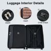Contrast Color 3 Piece Luggage Set Hardside Spinner Suitcase with TSA Lock 20" 24' 28" Available