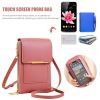 Women Bags Touch Screen Mobile Phone Bag Leather Wallets Handbag Mini Strap Crossbody Shoulder Bag Small Purse Bag Bolsas