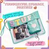 Chenille Letter Clear Bag Purse Multi-purpose Transparent Waterproof Stuff Makeup Tote Bag;  2 Pack Stuff Pouch Varsity Letter Cosmetic Bag;  Toiletry