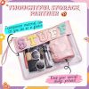 Chenille Letter Clear Bag Purse Multi-purpose Transparent Waterproof Stuff Makeup Tote Bag;  2 Pack Stuff Pouch Varsity Letter Cosmetic Bag;  Toiletry