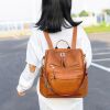 Vintage Women Girls Backpack PU Leather Travel School Bag Shoulder Handbag Purse