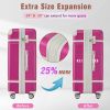 Hardshell Luggage Sets 3 Pieces 20"+28" Luggages and Cosmetic Case Spinner Suitcase with TSA Lock Lightweight