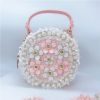 Mini Crossbody Bag Girls Purse Pearl Flower Shoulder Handbags with Chain