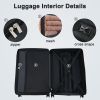 Contrast Color Hardshell Luggage 24inch Expandable Spinner Suitcase with TSA Lock Lightweight